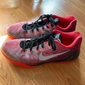 2014 Nike 652908-606 Kobe Orange Red Silver Men's Nike Shoes Men Size 12 Used